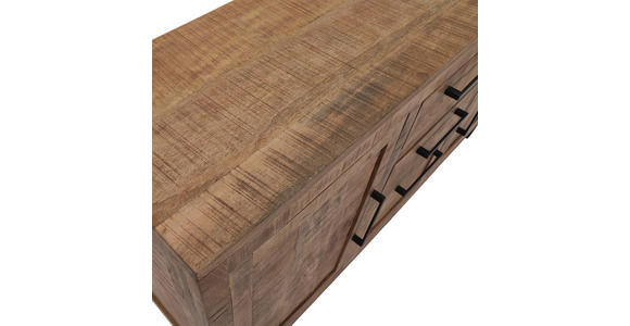 SIDEBOARD  in 140/80/40 cm  - Schwarz/Naturfarben, Design, Holz/Metall (140/80/40cm) - Landscape