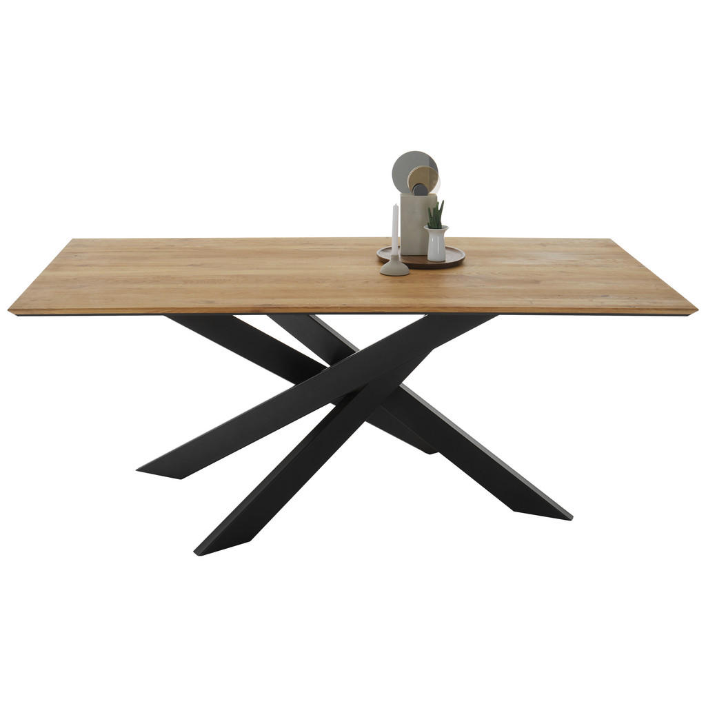 Thumbnail - SetOne by Musterring Esstisch, Eiche, Holz, Eiche, massiv, rechteckig, X-Form, 100x75x200 cm, in verschiedenen Größen er...