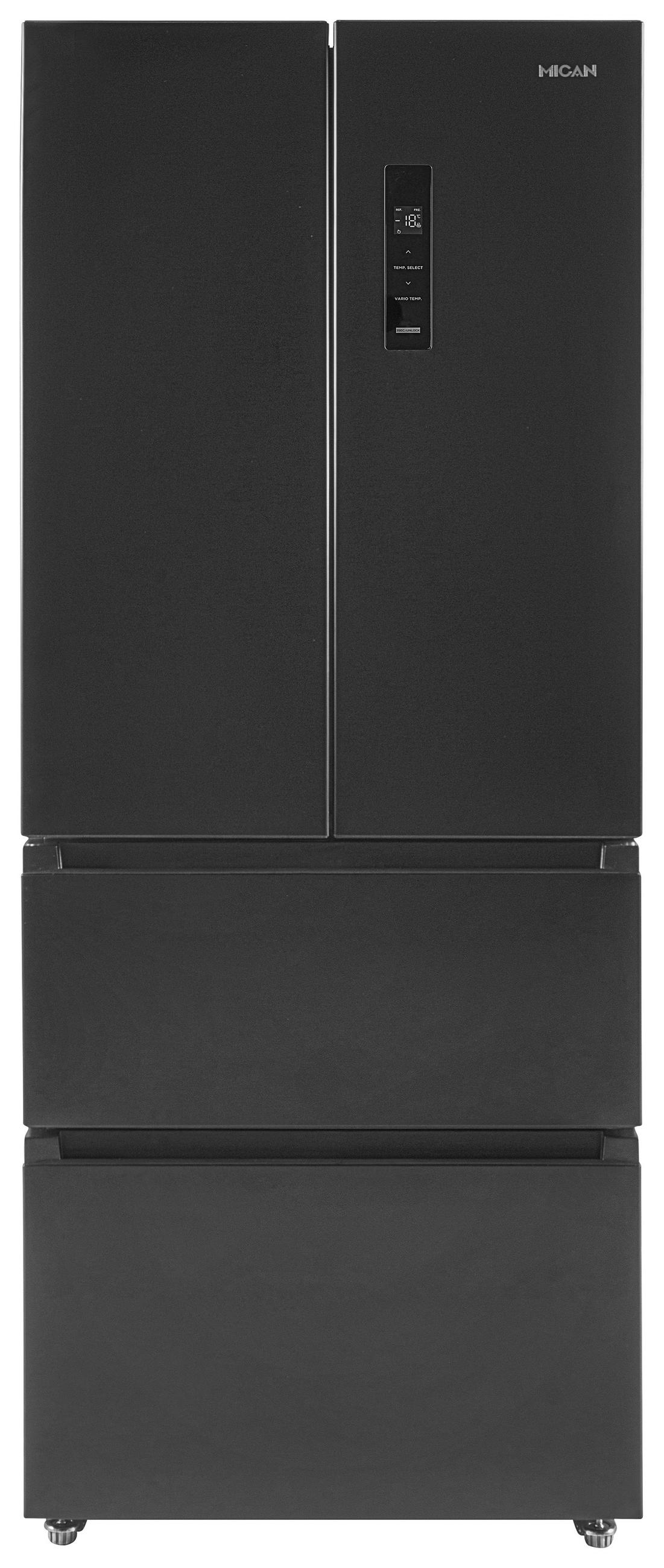 FRANCIA AJTÓS HŰTŐ-FAGYASZTÓ - fekete, Basics, műanyag/üveg (70,3/178/68,6cm) - Mican