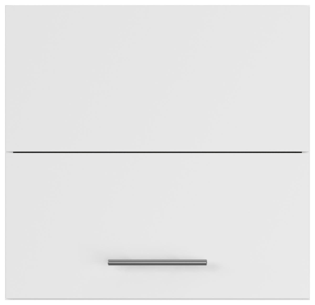 KÜCHENOBERSCHRANK 60/57,9/34,2 cm  in Weiß  - Edelstahlfarben/Weiß, Basics, Holzwerkstoff/Metall (60/57,9/34,2cm) - Impuls