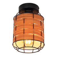 DECKENLEUCHTE  15/22 cm    - Schwarz/Braun, Konventionell, Kunststoff/Metall (15/22cm) - Globo