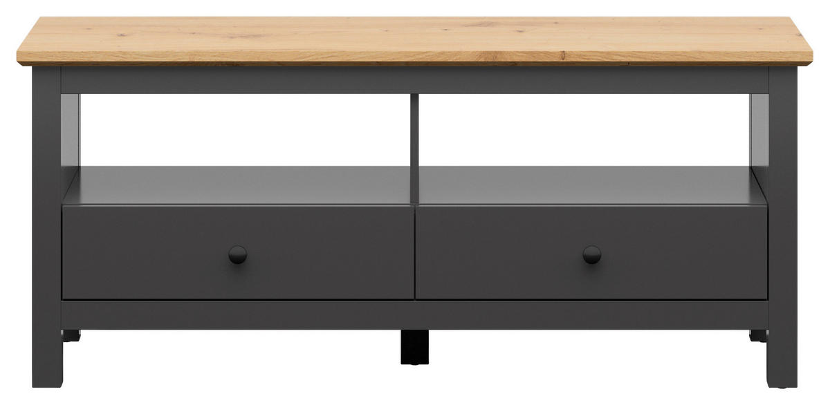 LOWBOARD  in 137/59/47 cm  - Schwarz/Graphitfarben, Design, Holzwerkstoff/Kunststoff (137/59/47cm)