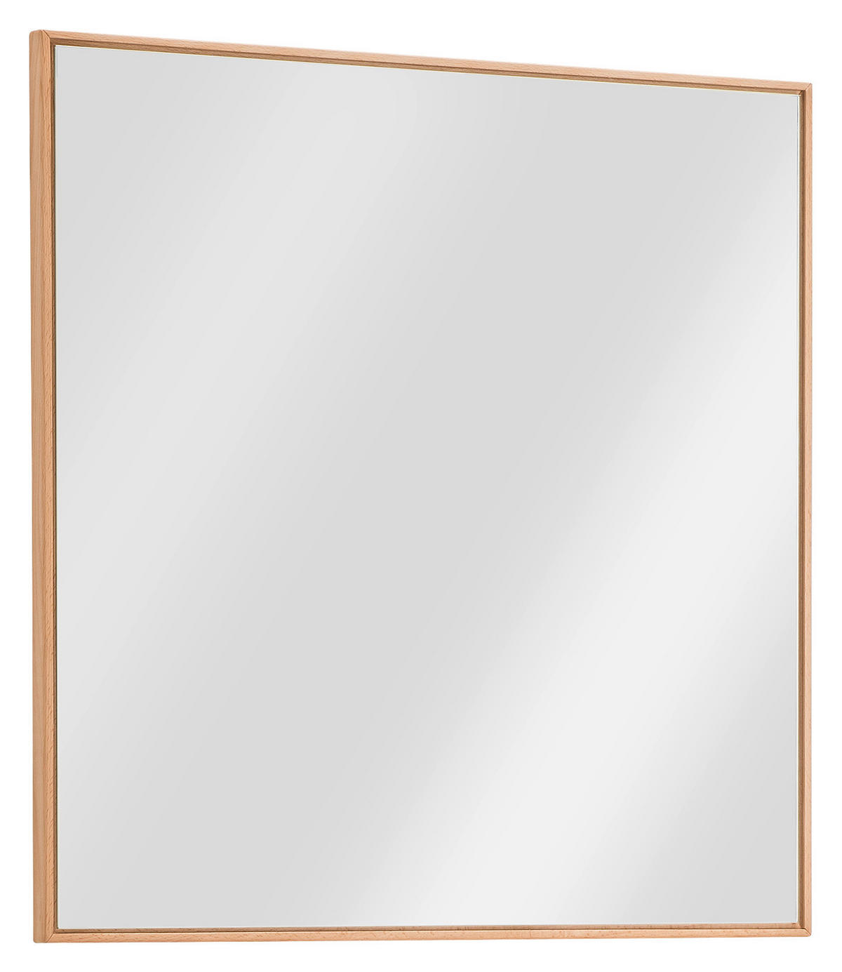 WANDSPIEGEL 72/72/3 cm    in quadratisch  - Buchefarben, MODERN, Glas/Holz (72/72/3cm) - Linea Natura