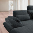 ECKSOFA  in Flachgewebe Anthrazit  155/234 cm  - Anthrazit/Schwarz, Design, Textil/Metall (155/234cm) - Dieter Knoll