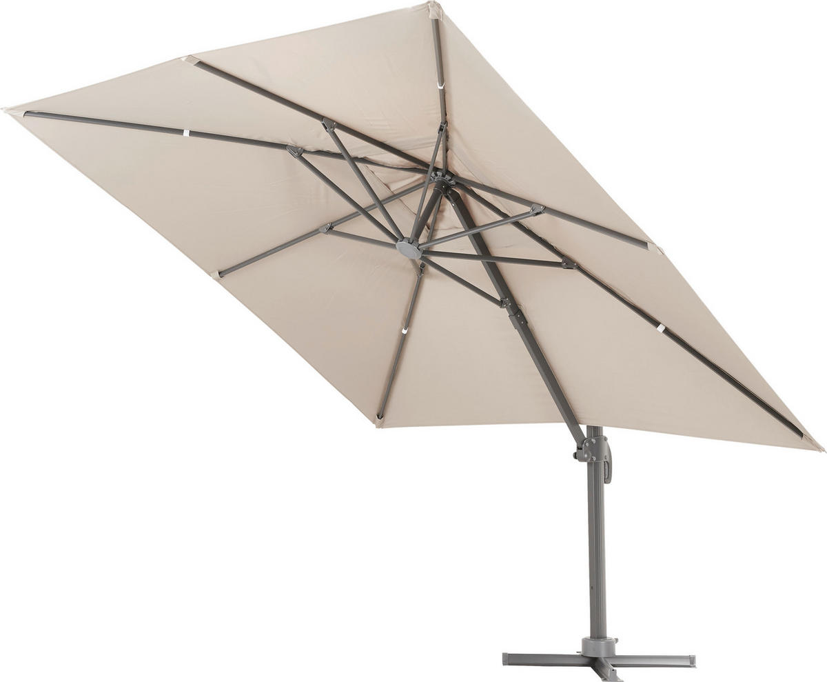 FÜGGŐ NAPERNYŐ  300/300 cm  - natúr/antracit, Lifestyle, textil/fém (300/300cm) - Ambia Garden