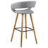 BARHOCKER in Hellgrau - Eichefarben/Hellgrau, Design, Holz/Textil (55/98/46,5cm) - Carryhome BARHOCKER in Hellgrau - Eichefarben/Hellgrau, Design, Holz/Textil (55/98/46,5cm) - Carryhome