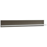 POLICA ZIDNA siva, bijela visoki sjaj  drvni materijal  - siva/bijela visoki sjaj, Design, drvni materijal (184/25/22cm) - Livetastic