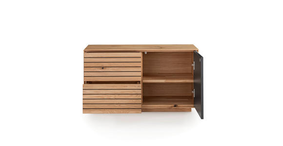 GARDEROBENBANK  in 80/44/37 cm  - Eichefarben/Weiß, Natur, Glas/Holz (80/44/37cm) - Linea Natura