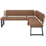 ECKBANK 180/170 cm  in Cognac  - Cognac/Schwarz, MODERN, Holzwerkstoff/Textil (180/170cm) - Venda