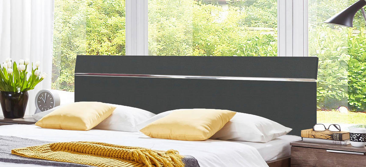 VZGLAVJE - barve kroma/barve grafita, Moderno, leseni material (128/50/5cm) - Hom`in