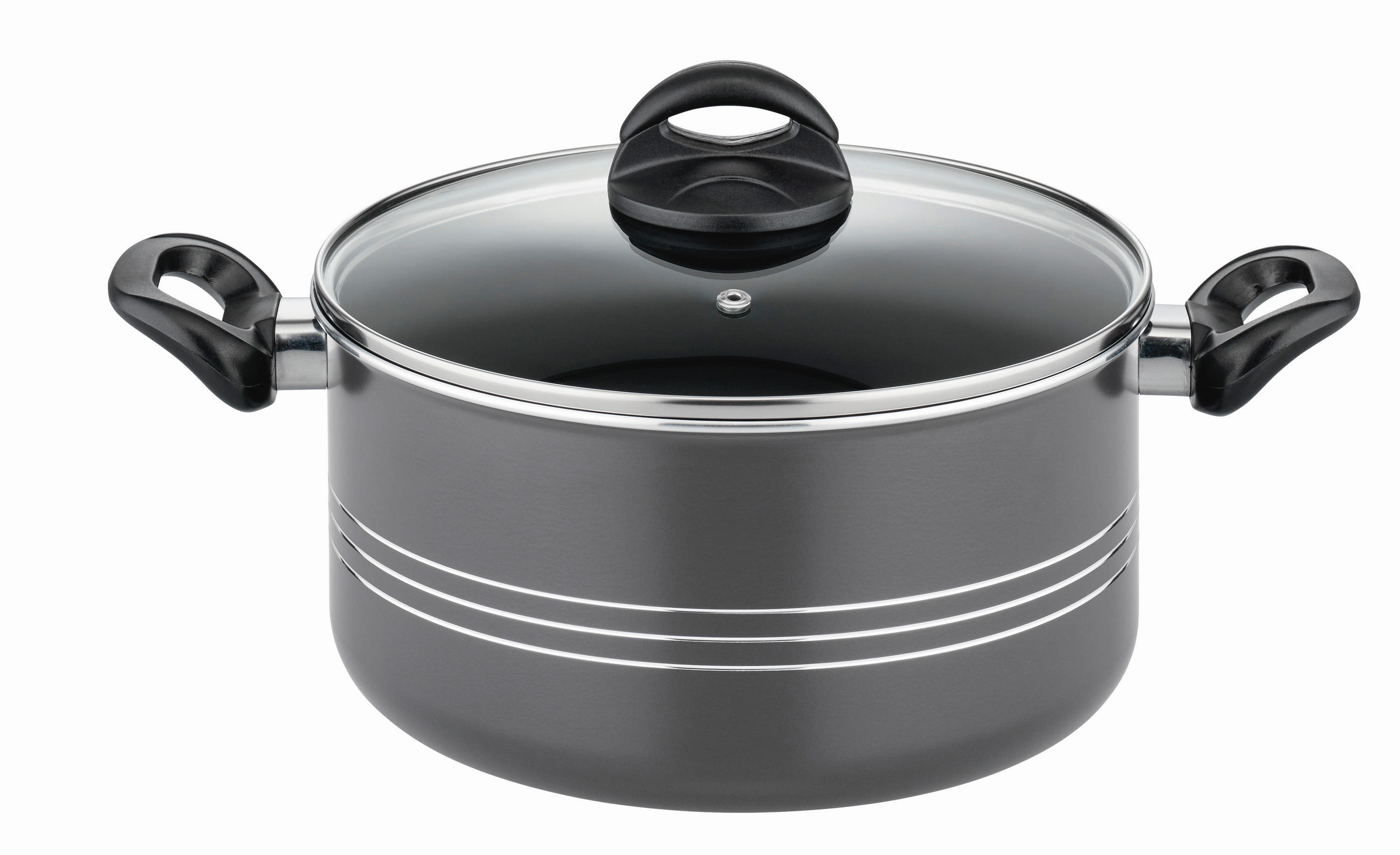 KOCHTOPFSET MILANO GREY 6-teilig  - Grau, Basics, Metall - GSW