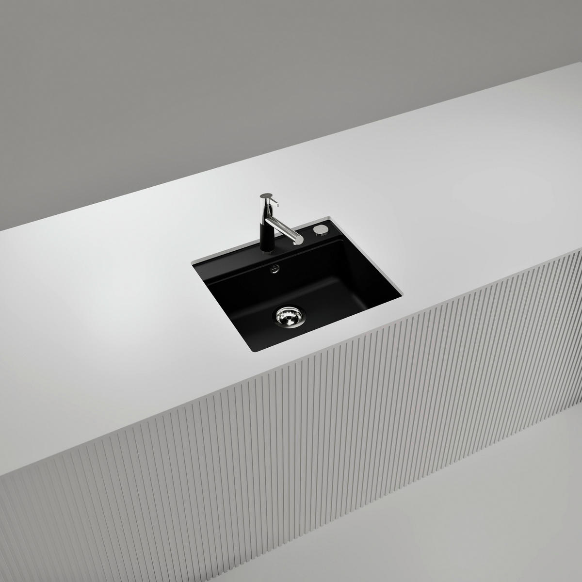 SPÜLE MONN100UPUR  - Schwarz, Basics, Stein (57/29/51cm) - Schock