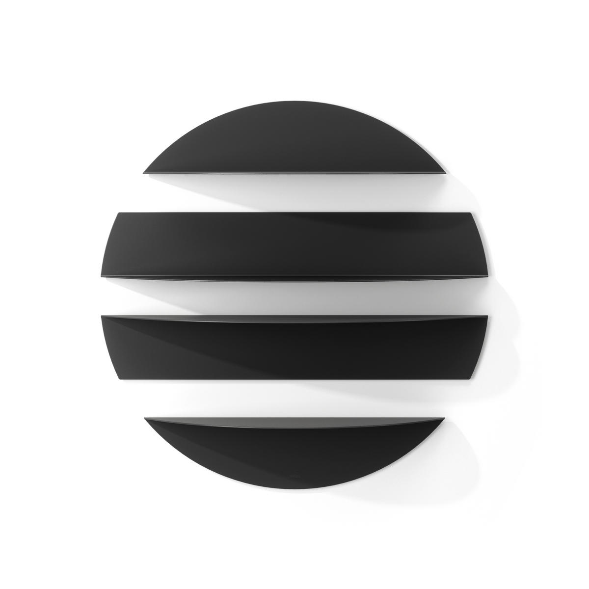 NÁSTENNÝ REGÁL, čierna - čierna, Basics, kov (76/76/19cm) - Umbra