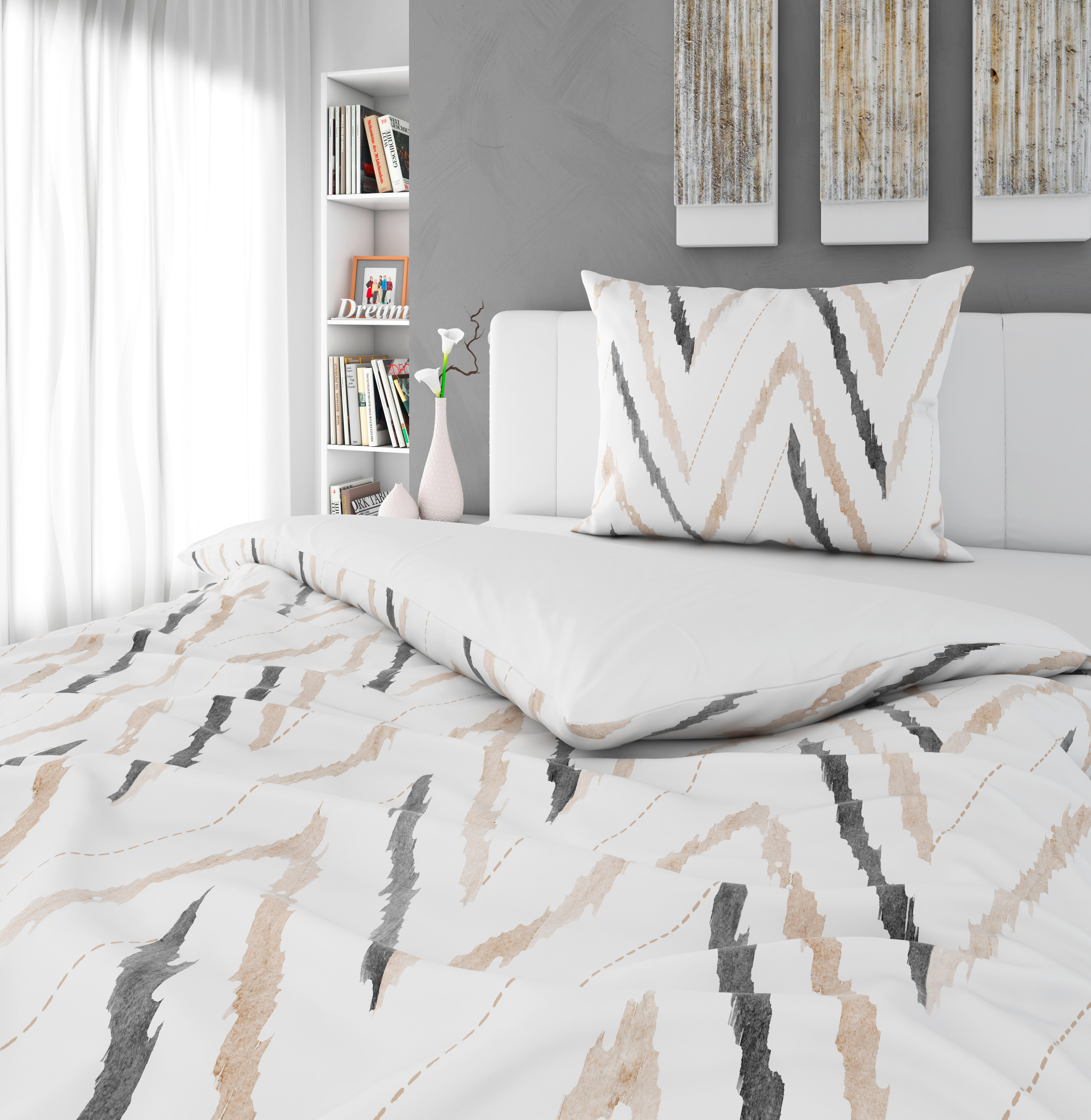 POSTELJINA SA DVA LICA ALBA 140/200 cm saten prirodna boja  - prirodna boja, Konvencionalno, tekstil (140/200cm) - Esposa