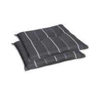 GARTENSITZKISSENSET in Anthrazit Streifen  - Anthrazit, Basics, Textil (50/7/50cm)