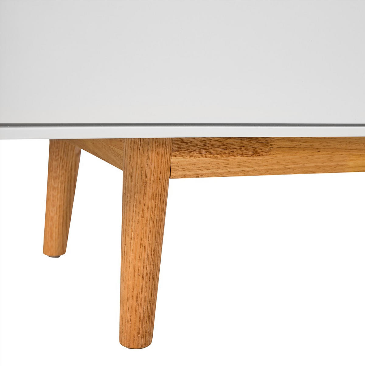SIDEBOARD 200/80/45 cm  in Weiss, Eichefarben  - Weiss/Eichefarben, Design, Holz/Holzwerkstoff (200/80/45cm) - home24
