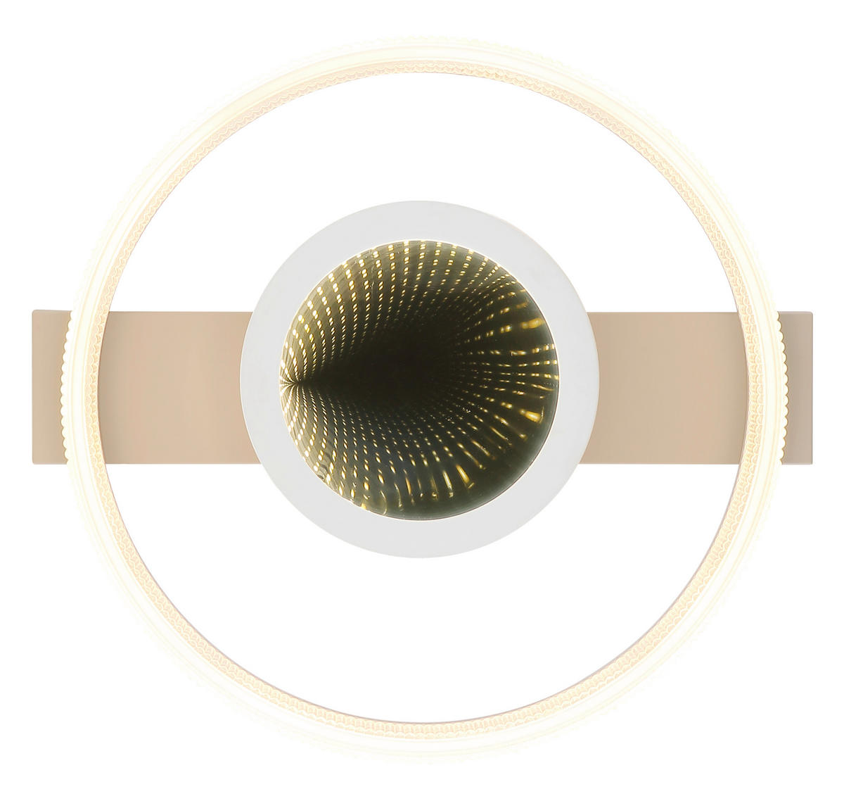 LED-DECKENLEUCHTE 36/33/10 cm   - Sandfarben/Transparent, Design, Kunststoff/Metall (36/33/10cm) - Globo