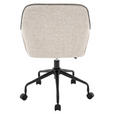 DREHSTUHL in Webstoff Grau, Schwarz, Beige - Beige/Schwarz, KONVENTIONELL, Kunststoff/Textil (61/83/91/58cm) - Venda