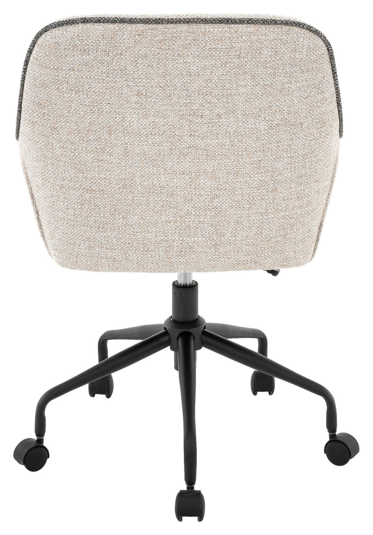 DREHSTUHL Webstoff Grau, Schwarz, Beige  - Beige/Schwarz, KONVENTIONELL, Kunststoff/Textil (61/83/91/58cm) - Venda