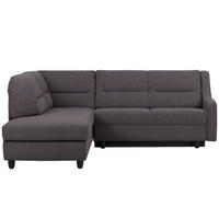 ECKSOFA in Chenille Schieferfarben  208/226 cm  - Schieferfarben/Schwarz, KONVENTIONELL, Textil (208/226cm) - Sedda