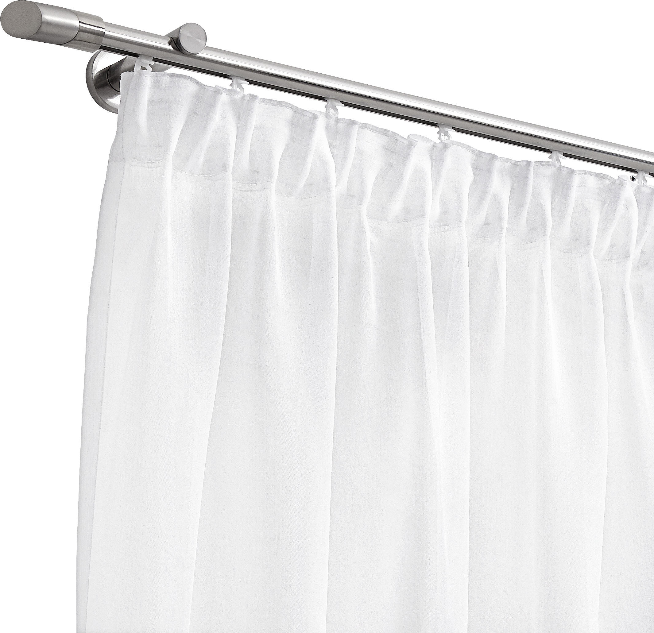SET GALERIE PERDEA 120 cm  - culoare inox, Basics, metal (120cm) - Homeware