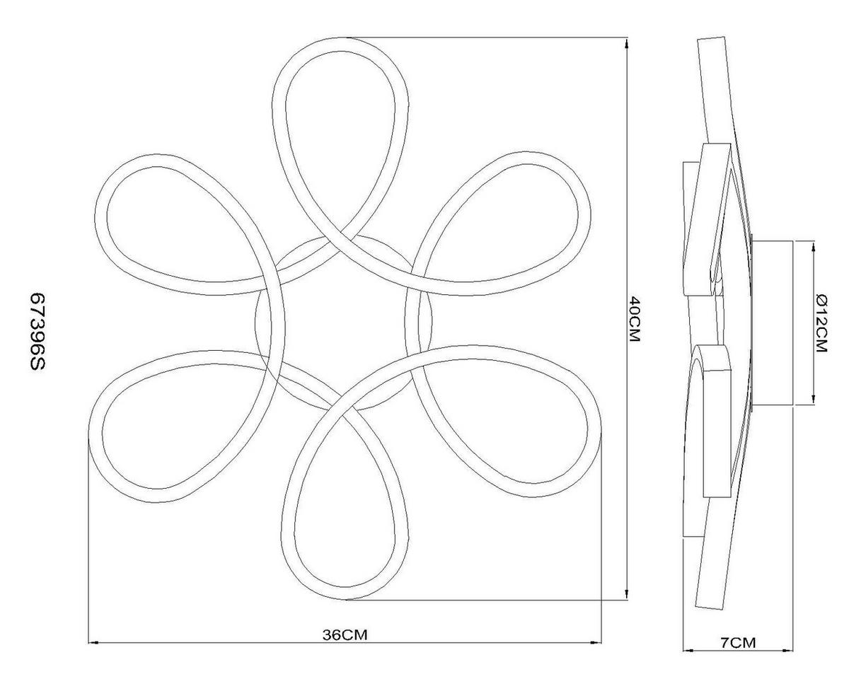 LED PLAFONJERA Orbita  - opal/boja peska, Dizajnerski, metal/plastika (40/36/7cm)