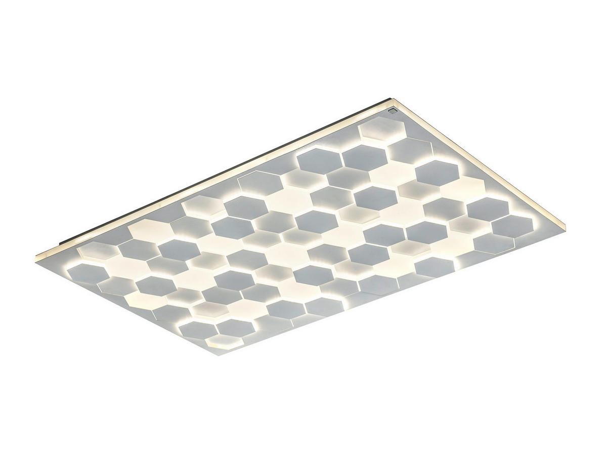 LED-DECKENLEUCHTE - Weiß, Design, Metall (70/115/7,5cm) - Cinque
