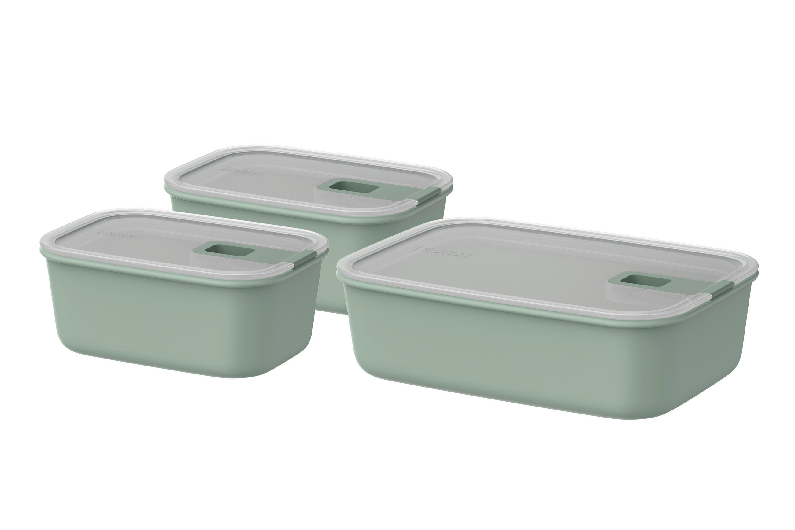 Mepal Vorratsdosenset Easyclip Klar, Salbeigrün 17.2x14.8x24.2 cm