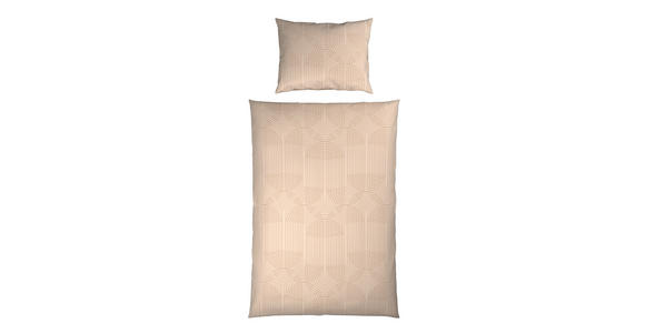WENDEBETTWÄSCHE TANJA Satin 140/200 cm  - Beige, KONVENTIONELL, Textil (140/200cm) - Novel