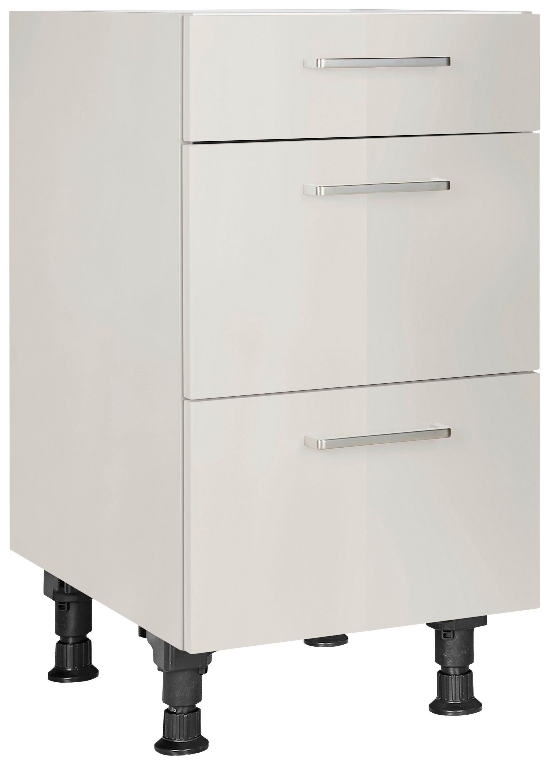 SCHUBKASTENUNTERSCHRANK 45/87/56 cm  in Hellgrau  - Edelstahlfarben/Hellgrau, MODERN, Holzwerkstoff/Metall (45/87/56cm) - Nobilia