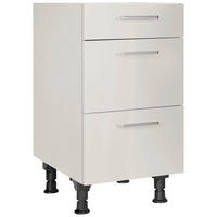 SCHUBKASTENUNTERSCHRANK 45/87/56 cm  in Hellgrau  - Edelstahlfarben/Hellgrau, MODERN, Holzwerkstoff/Metall (45/87/56cm) - Nobilia