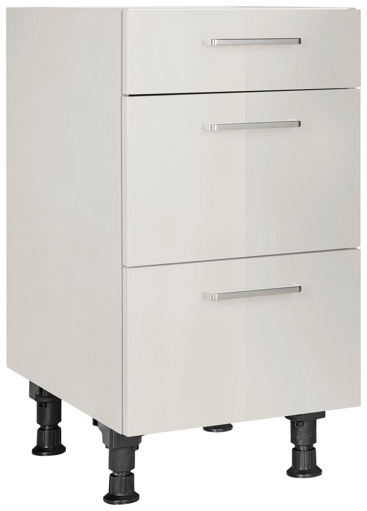 SCHUBKASTENUNTERSCHRANK 45/87/56 cm  in Hellgrau  - Edelstahlfarben/Hellgrau, MODERN, Holzwerkstoff/Metall (45/87/56cm) - Nobilia