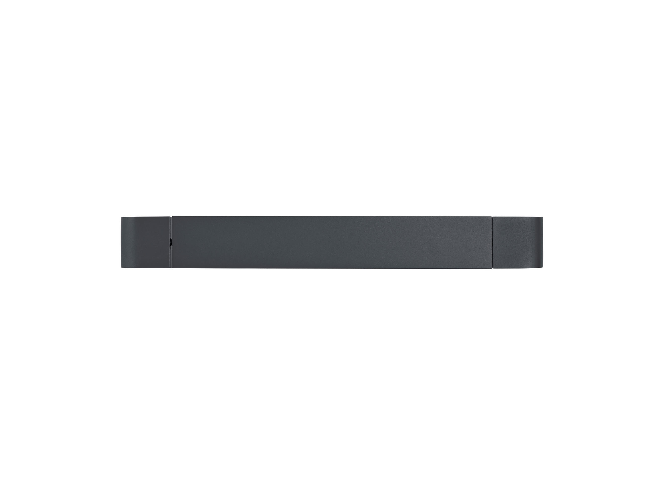 LED-WANDLEUCHTE 40/10/10 cm   - Schwarz, MODERN, Metall (40/10/10cm) - Hell