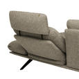ECKSOFA  in Flachgewebe Hellbraun Rücken echt, Armteilverstellung, Relaxfunktion  234/155 cm  - Hellbraun/Schwarz, Design, Textil/Metall (234/155cm) - Dieter Knoll