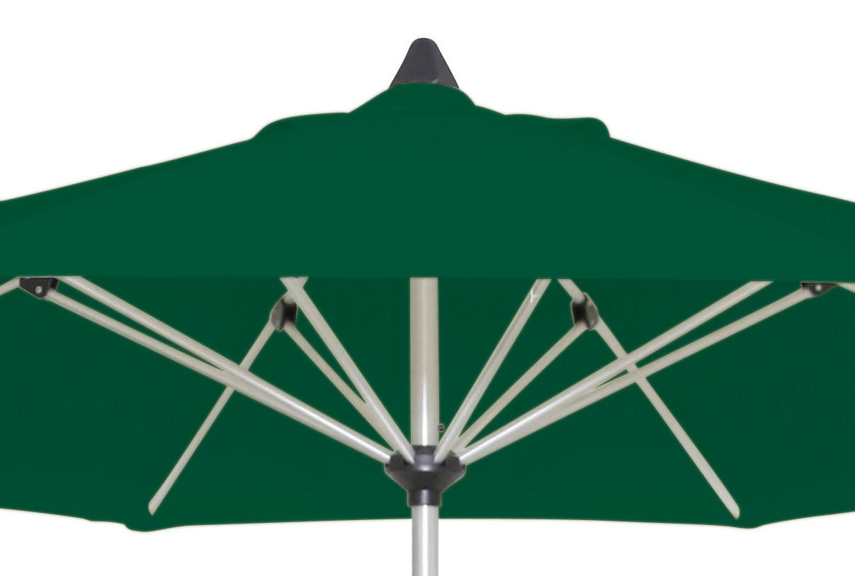 SONNENSCHIRM 300 cm   - Platinfarben/Dunkelgrün, Basics, Textil/Metall (300cm) - Gardenson