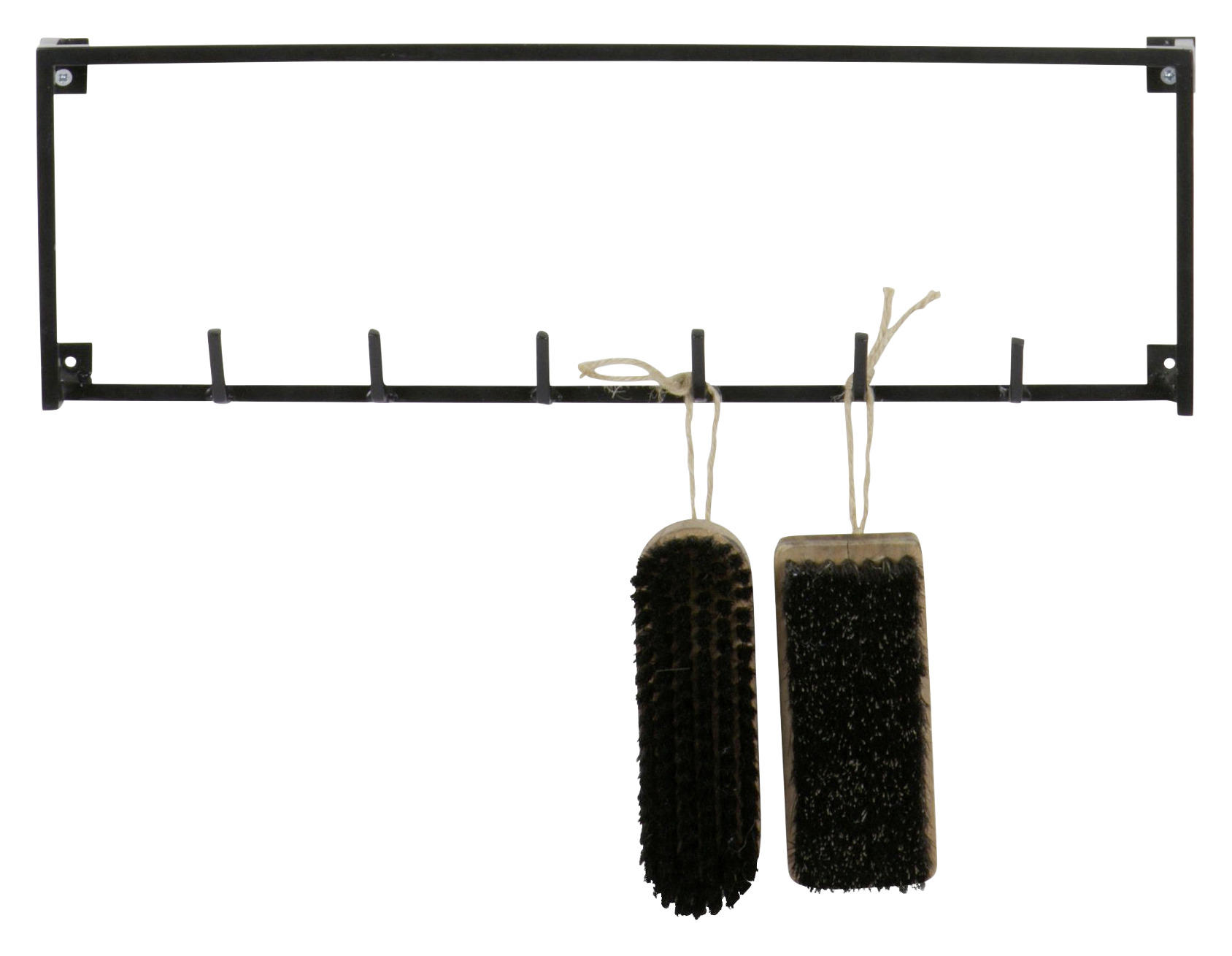 HAKENLEISTE  in Schwarz  - Schwarz, Trend, Metall (50/16/3,5cm) - Ambia Home