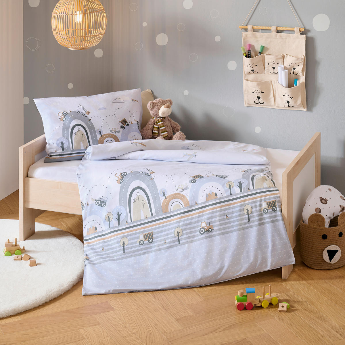 BABYBETTWÄSCHE 100/135 cm  - Grau, Basics, Textil (100/135cm) - Patinio