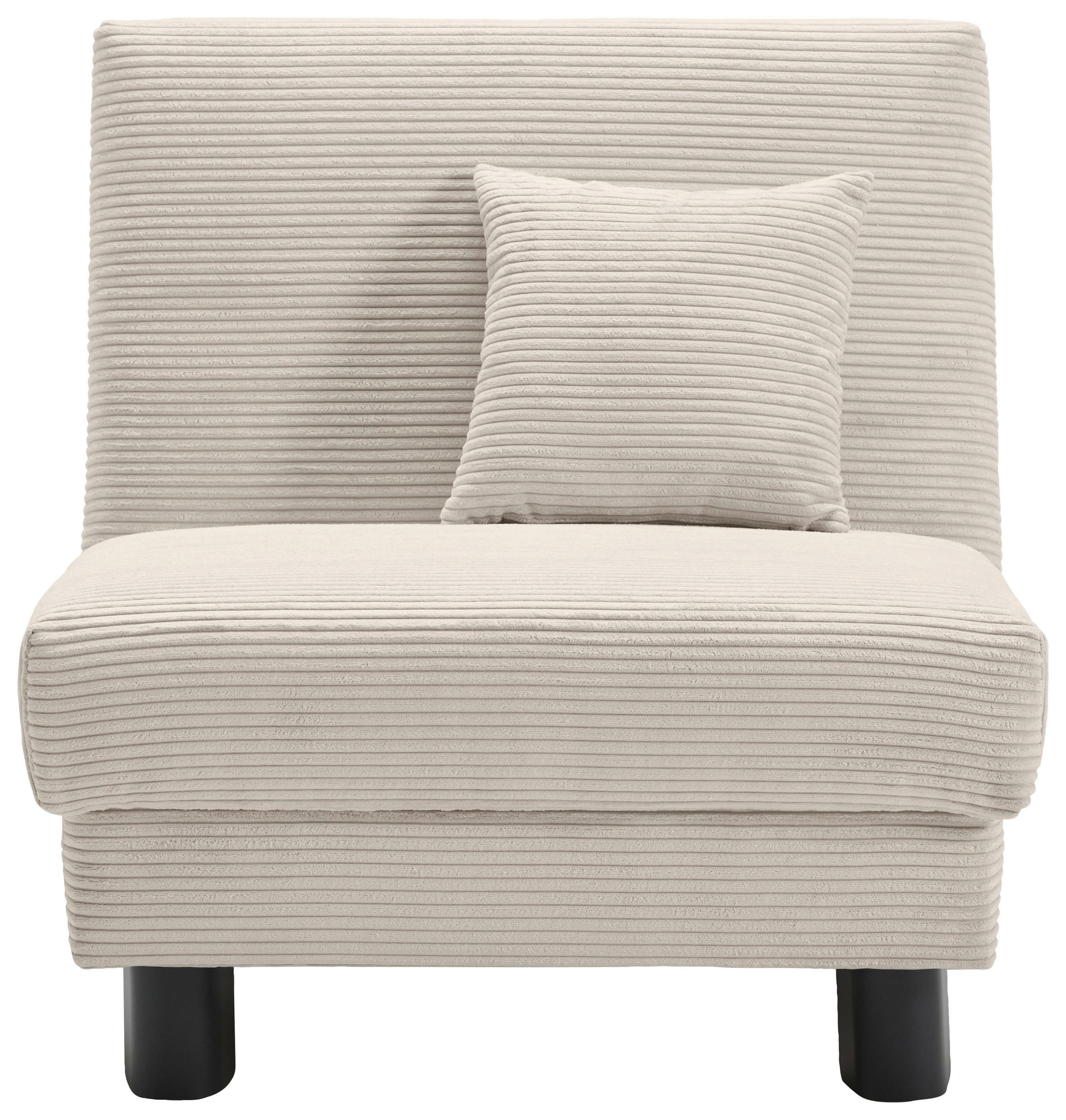 SCHLAFSESSEL Cord Beige    - Beige/Schwarz, Design, Textil/Metall (85/85/100cm) - Carryhome