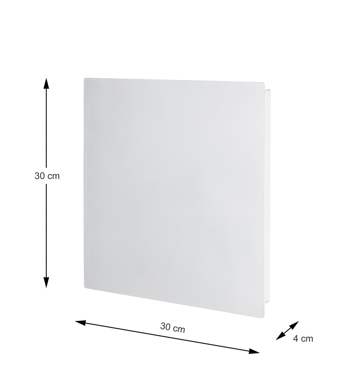 SCHLÜSSELKASTEN Weiß  - Weiß, Basics, Metall (30/30/4cm)