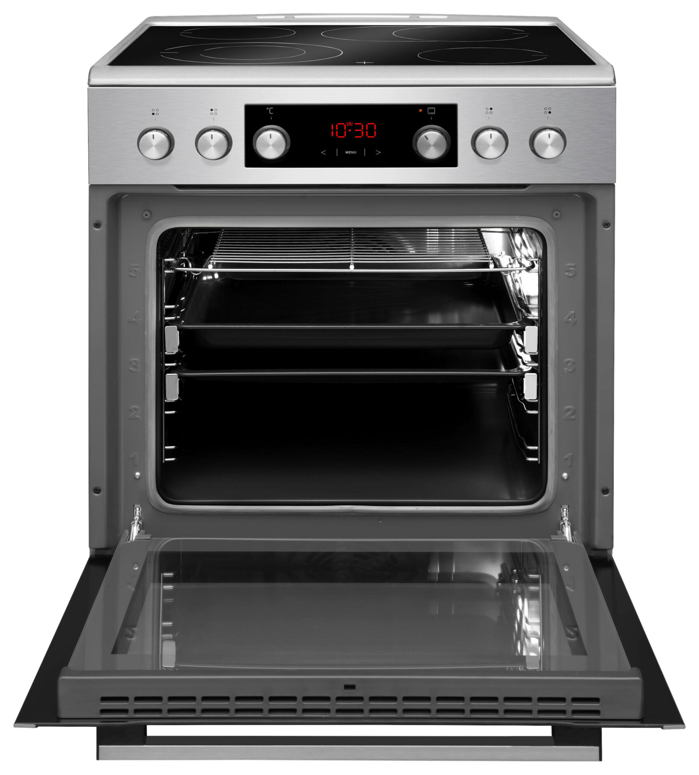 HERD SHC 914 100 E  - Edelstahlfarben/Silberfarben, Basics, Glas/Metall (62,5/98,5/71,0cm) - Amica