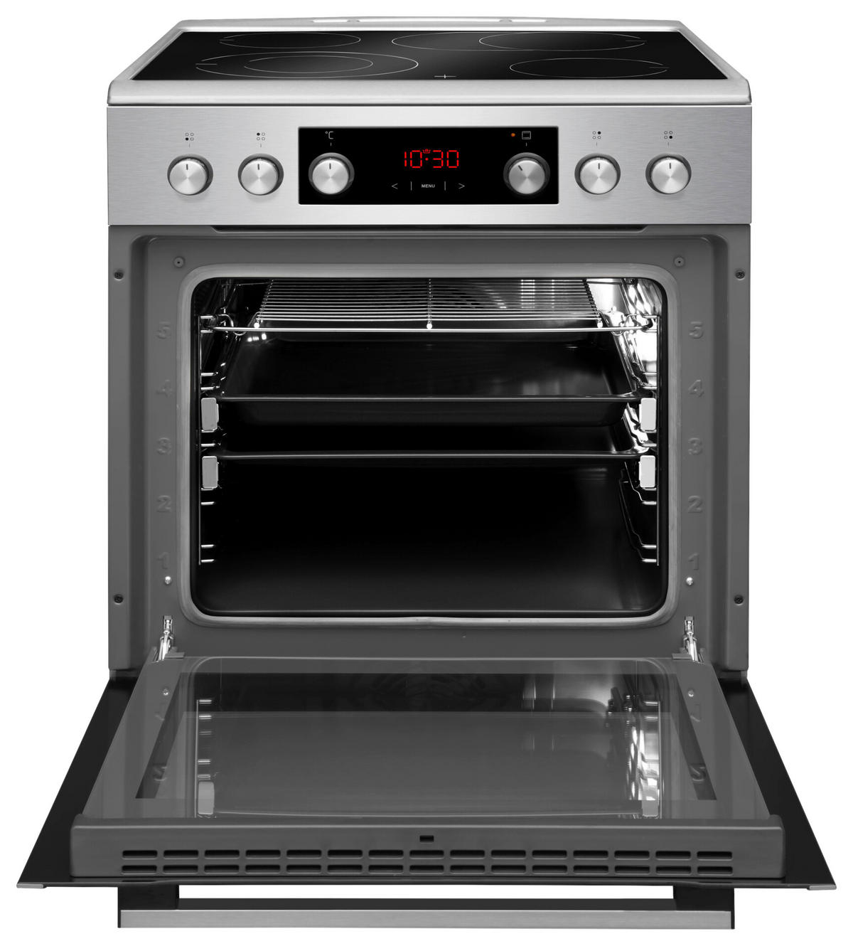 HERD SHC 914 100 E  - Edelstahlfarben/Silberfarben, Basics, Glas/Metall (62,5/98,5/71,0cm) - Amica