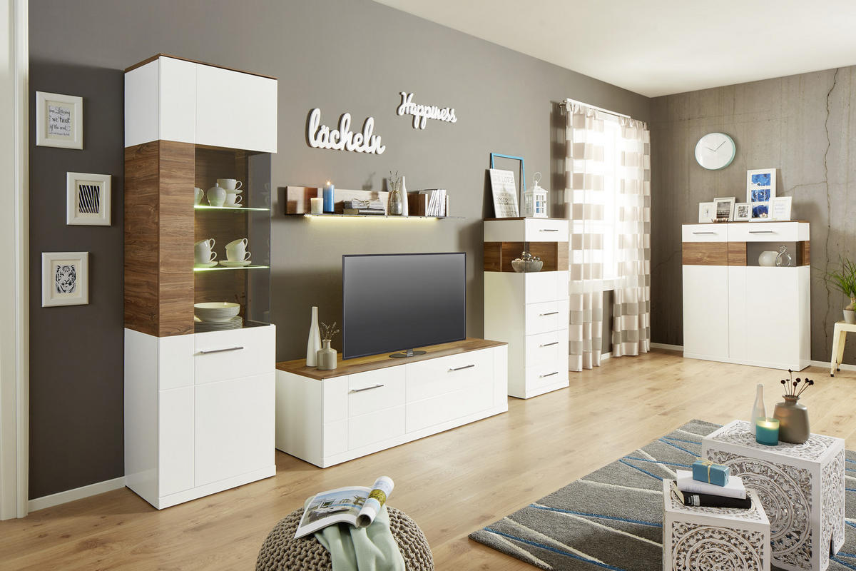 VÄGGHÄNGD MODUL i vit   - vit, Design, trä (60/133/37cm) - Premium Living
