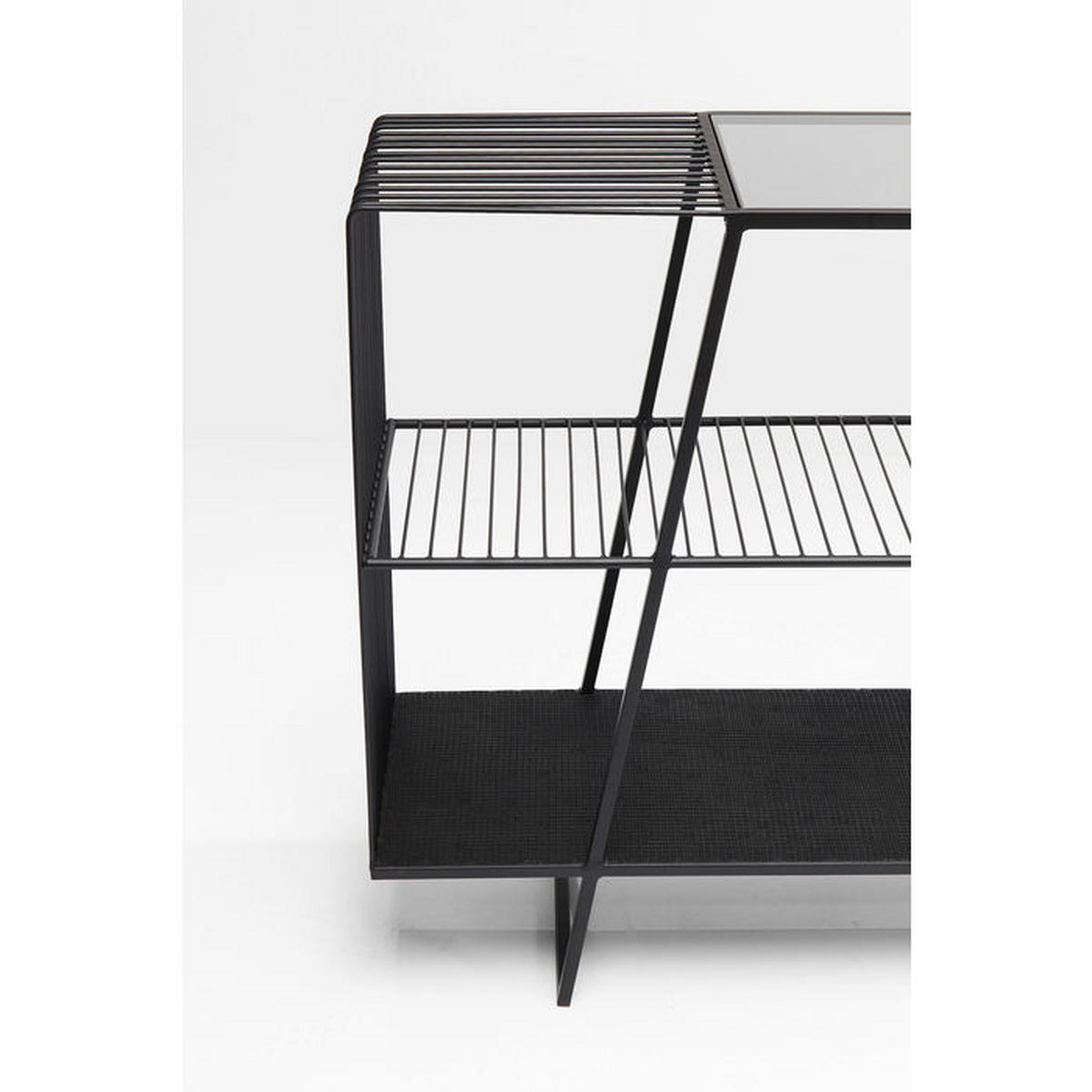 REGAL Schwarz  - Schwarz, LIFESTYLE, Glas/Metall (120/78/32cm) - Kare-Design