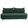 SCHLAFSOFA in Webstoff, Plüsch Dunkelgrün  - Dunkelgrün/Schwarz, Design, Textil (213/89/105cm) - Novel