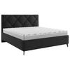 POLSTERBETT gepolstertes Kopfteil, Lattenrost, Bettkasten Schwarz 160/200 cm  - Schwarz/Bronzefarben, MODERN, Holz/Textil (160/200cm) - Boxxx