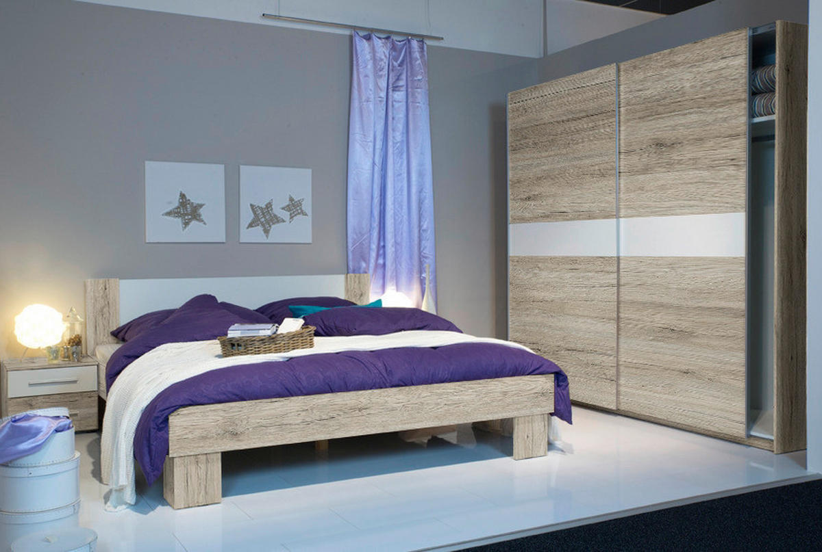 SPALNICA, bela, barve hrasta  - barve hrasta/bela, Design, leseni material - Xora