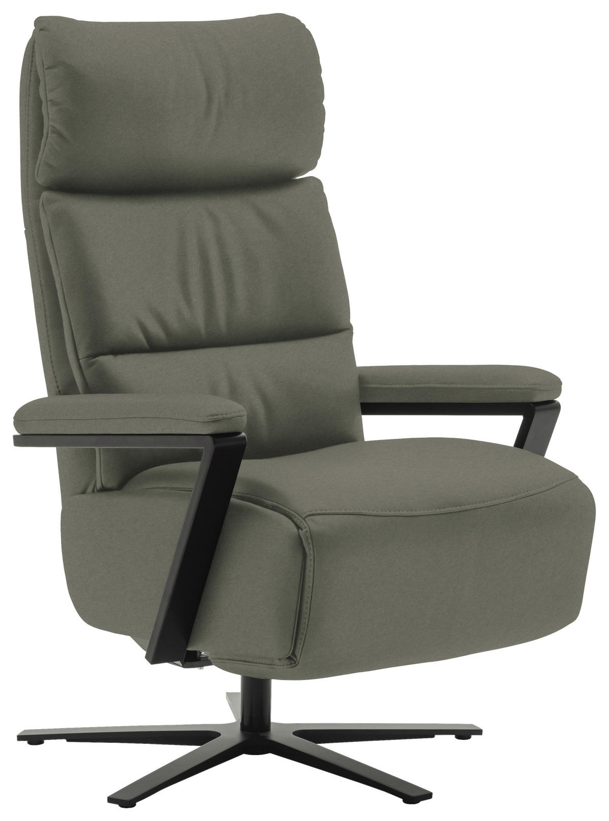 FERNSEHSESSEL in Grau  - Schwarz/Grau, Design, Leder/Metall (74/111/85cm) - Schöner Wohnen