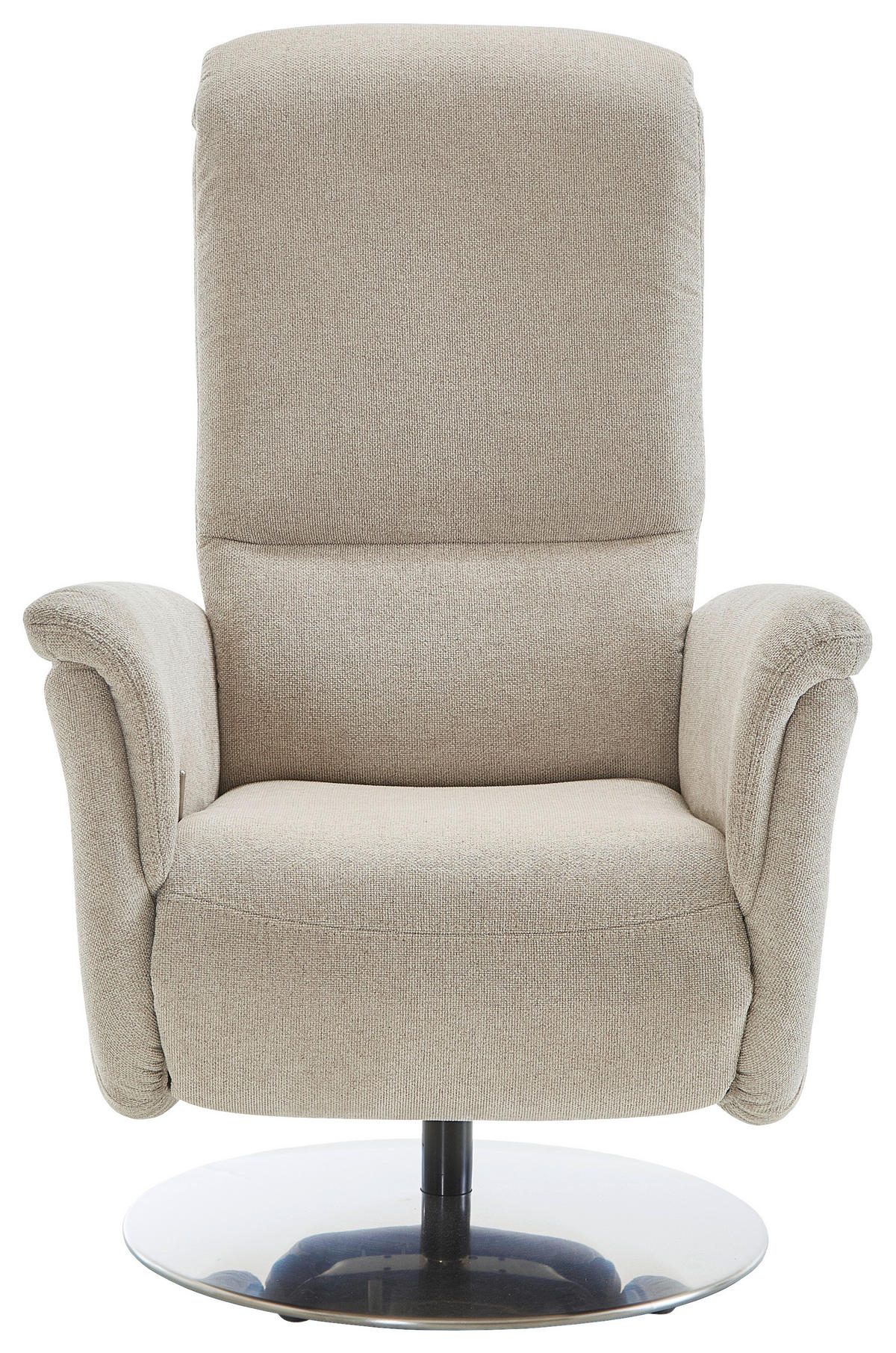 RELAXSESSEL Textil Beige  - Edelstahlfarben/Beige, Konventionell, Textil/Metall (79/112/94cm) - Beldomo Premium