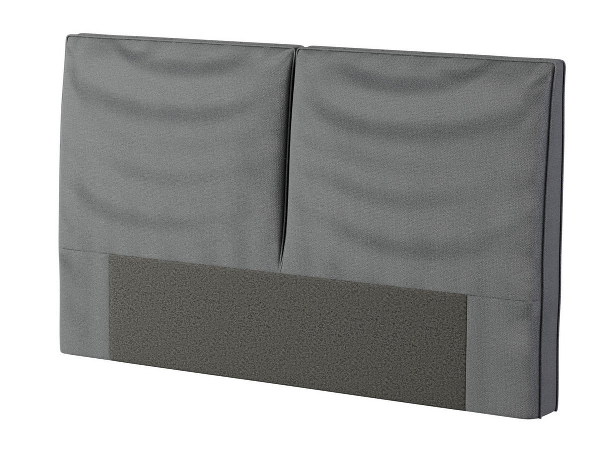 BOXSPRING KREVET 180/200 cm     crna  - crna/boje aluminija, Design, tekstil/metal (180/200cm) - Dieter Knoll
