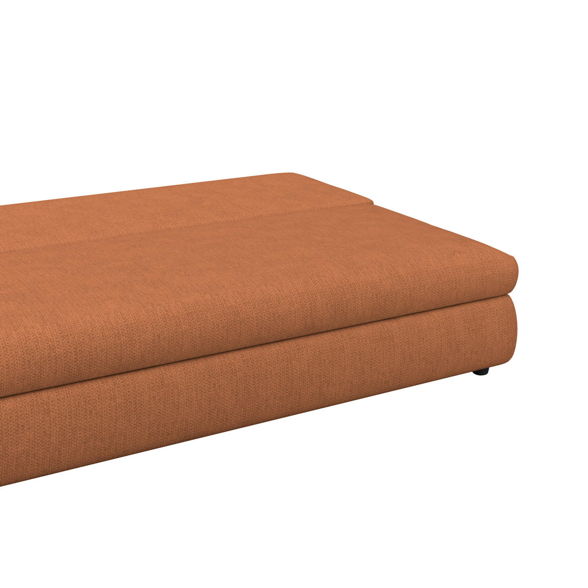 Canapea Extensibila, lemn, plastic, textil, teracotă - teracotă, Trend, plastic/lemn (205/72/100cm)